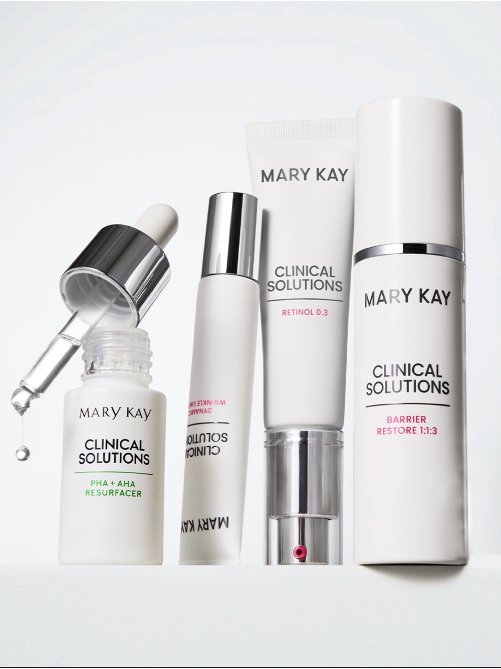 Mary Kay Clinical Solutions Skincare Set - White & Silver Accents